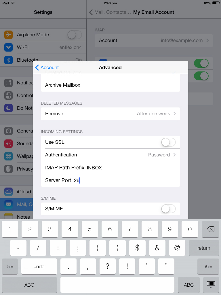 Add Email Account to iPad