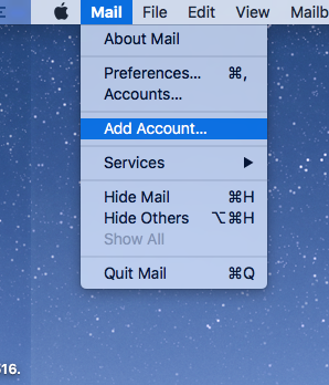 Add Email Account to Mac Mail