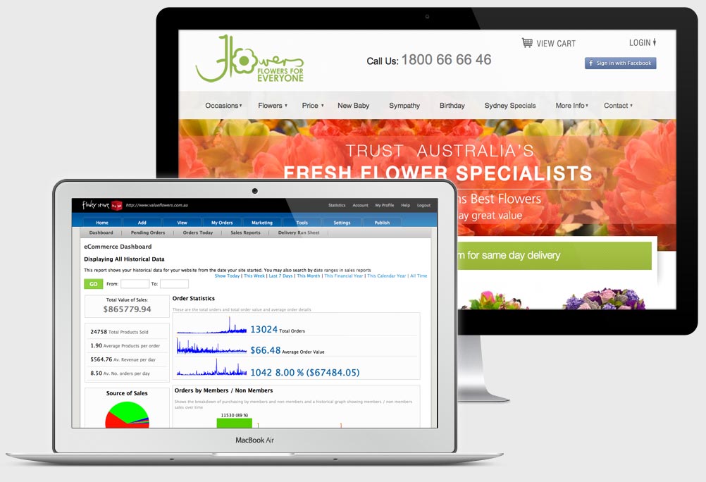 Websites for florists - Flower Store in a Box